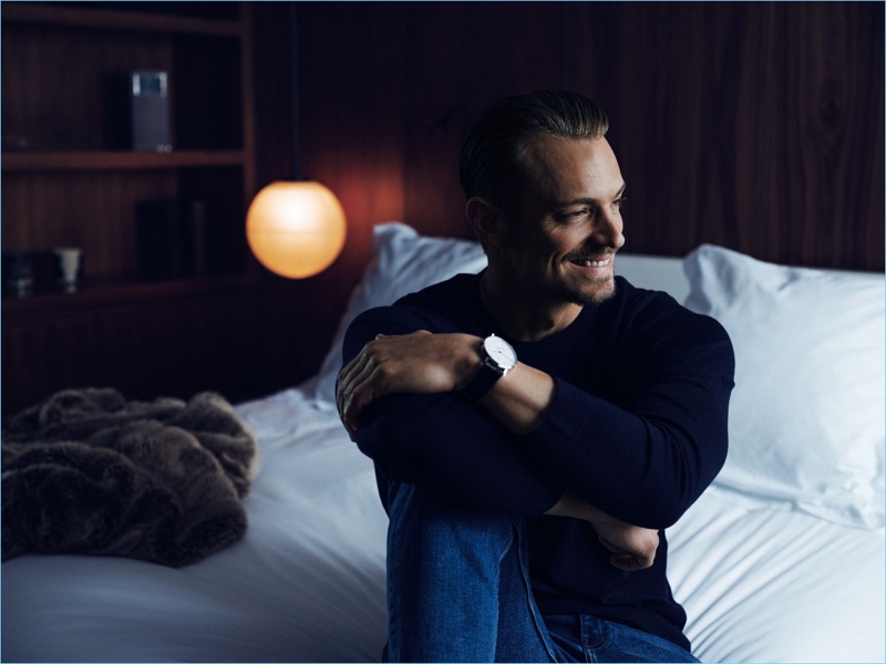 All smiles, Joel Kinnaman fronts Carl Edmond's new campaign.