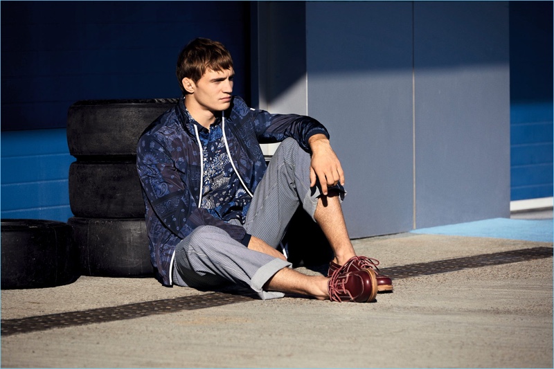 Going casual for the season, Julian Schneyder fronts Tommy Hilfiger's new outing.