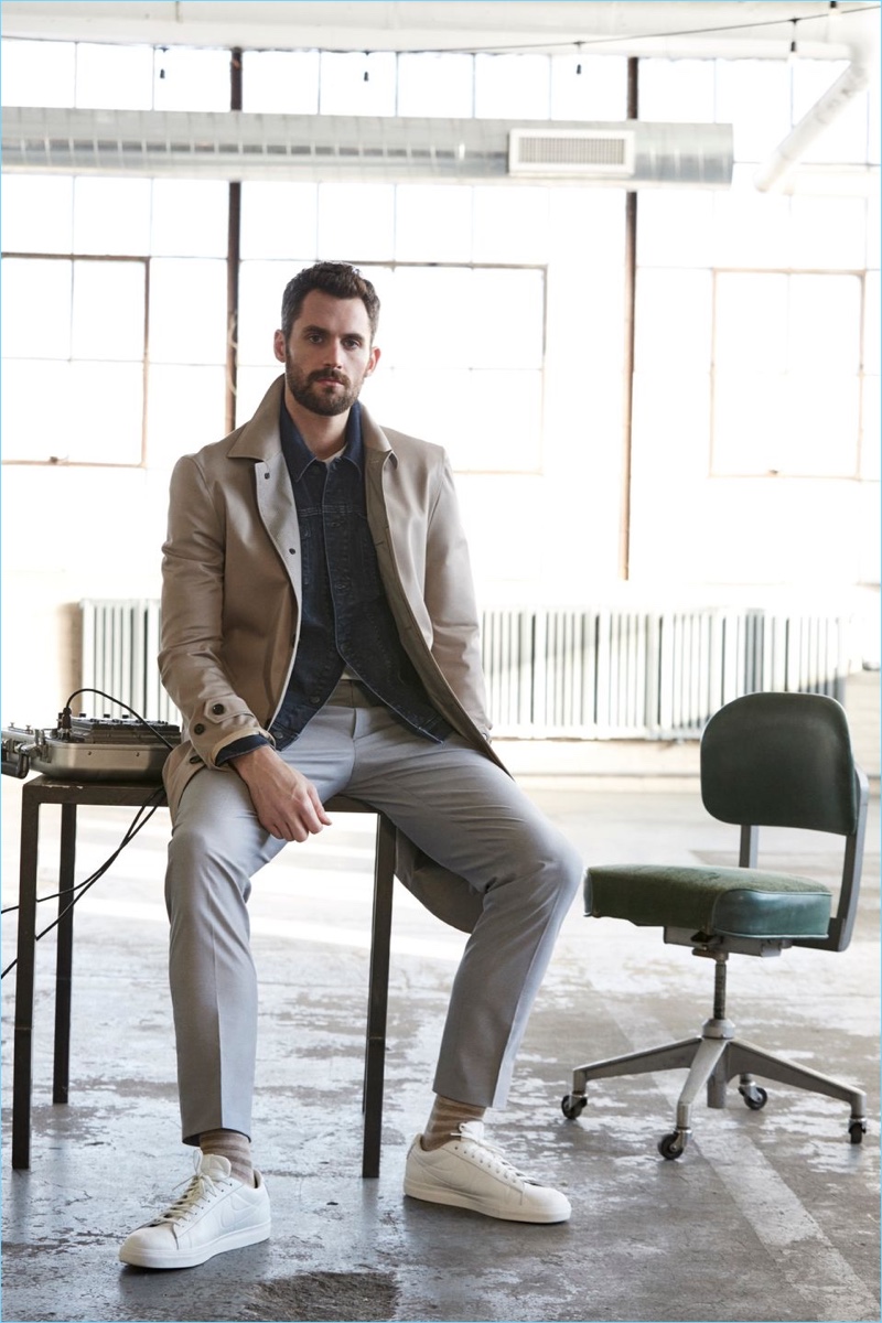 Cavaliers forward Kevin Love models a chic look from Banana Republic.