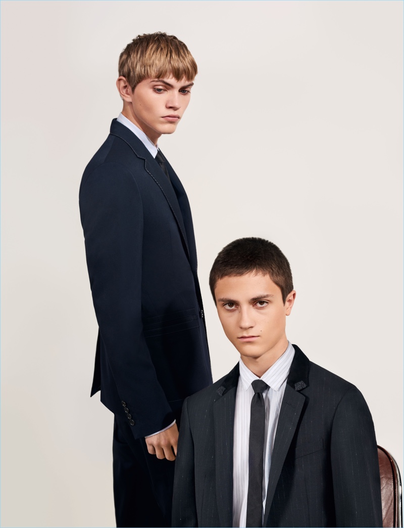 Donning suits, Jose Luis and Joaquim front Lanvin's spring-summer 2018 campaign.