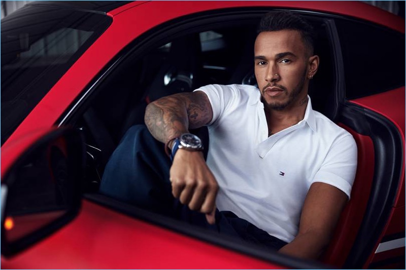 Lewis Hamilton makes his debut outing as the newest global ambassador of Tommy Hilfiger.