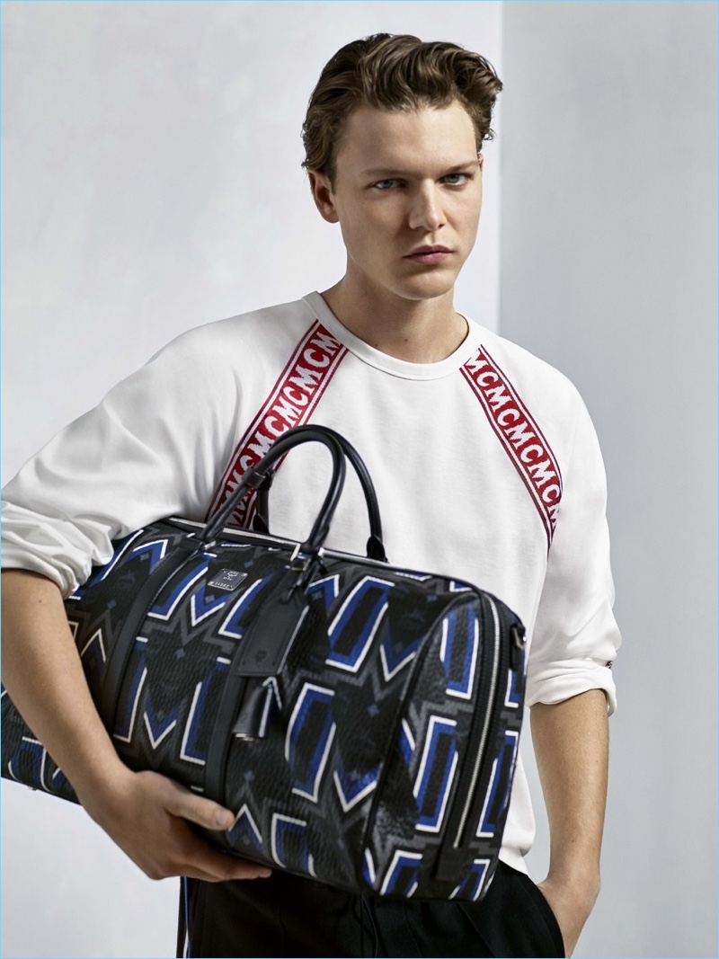 Kai Hillebrand stars in MCM's spring-summer 2018 campaign.