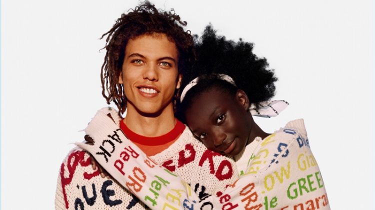 Assa Baradji and Roberto Rossellini star in MSGM's spring-summer 2018 campaign.