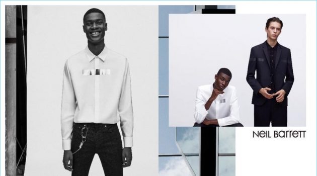 Fresh Faces Rachide Embaló & Asmir Besic Front Neil Barrett Spring '18 Campaign Neil Barrett enlists Rachide Embaló and Asmir Besic as the stars of its spring-summer 2018 campaign.