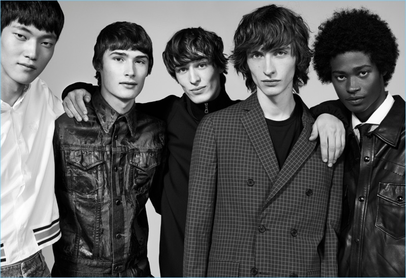 Jeong Yong Soo, Laurens Pouchele, Dylan Fender, Benno Bulang, and Jonny Brown star in Nordstrom's spring 2018 men's campaign.