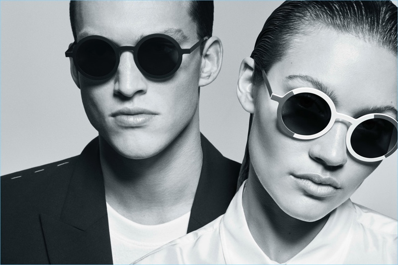 Models Malthe Lund Madsen and Caroline Corinth star in Ørgreen Optics' spring-summer 2018 campaign.