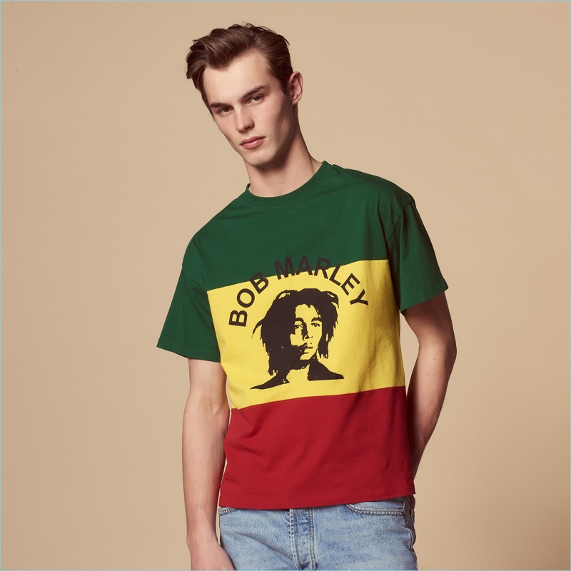 Sandro Color-Blocked Bob Marley T-Shirt