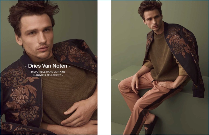 Embracing subdued tones, Simon Nessman wears Dries Van Noten.