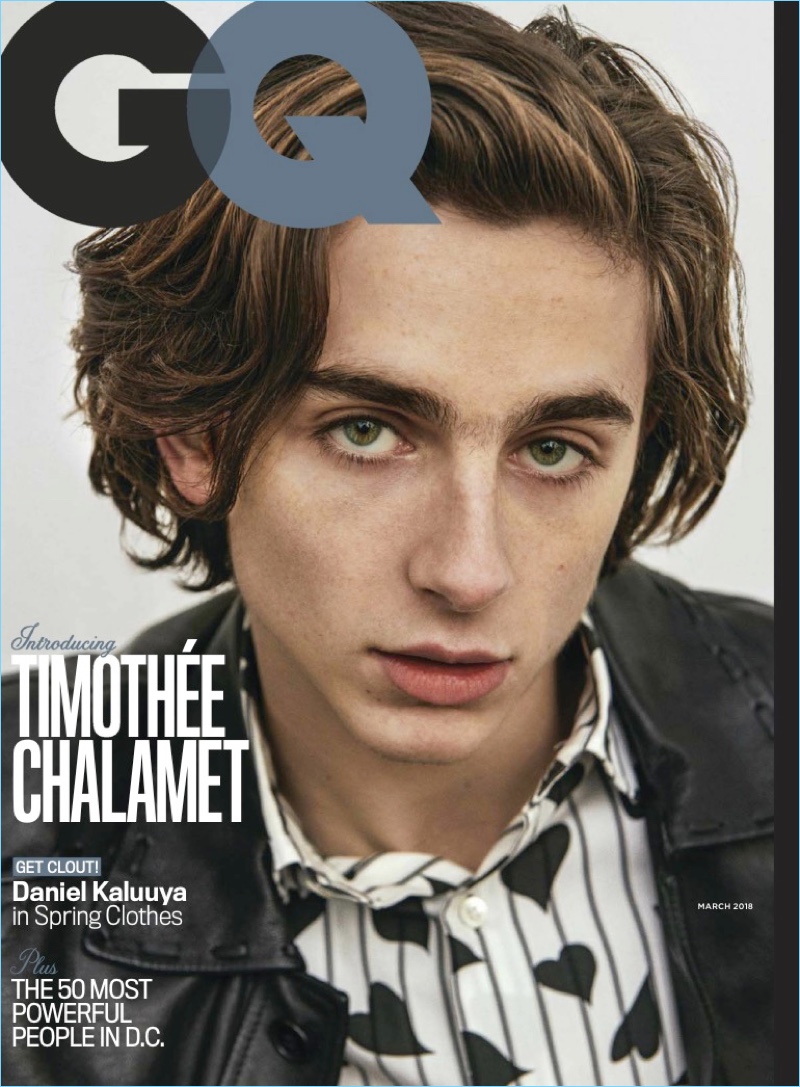 Timothée Chalamet covers the March 2018 issue of GQ.