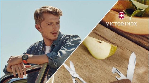 Max Rendell Sports Denim for Victorinox Spring '18 Campaign Max Rendell stars in Victorinox's spring-summer 2018 campaign.