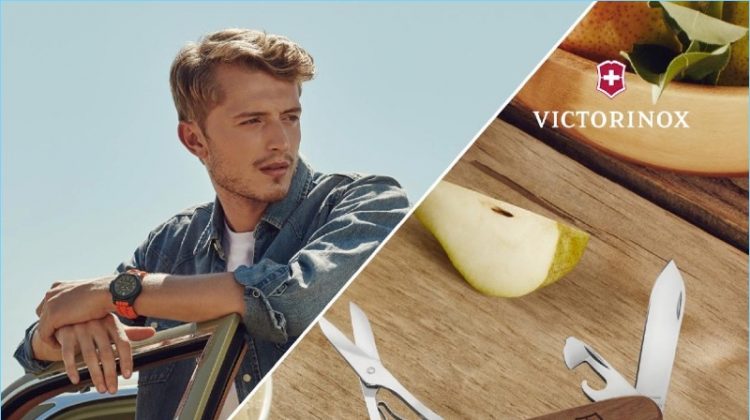 Max Rendell stars in Victorinox's spring-summer 2018 campaign.