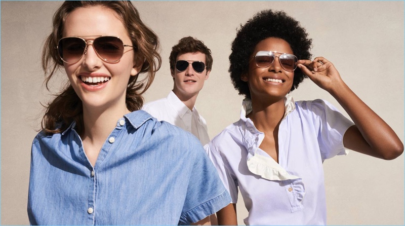 Front and center, Matthew Hitt wears Warby Parker's Raider sunglasses.