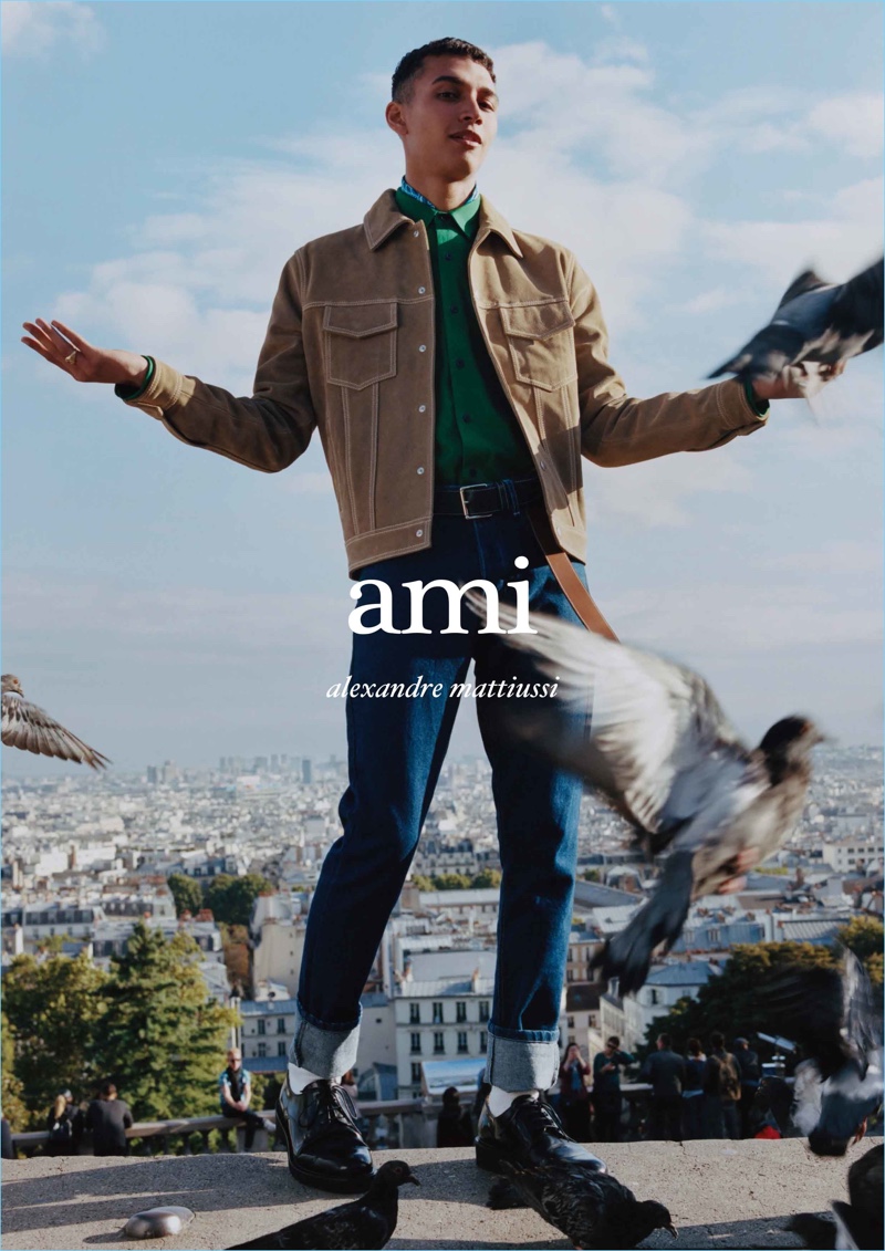 Jackson Hale stars in AMI's spring-summer 2018 campaign.