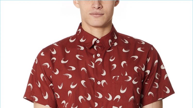 A.P.C. Red Print Shirt