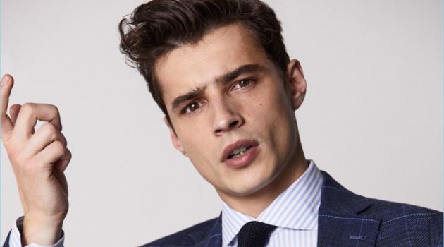 Adrien Sahores & Kit Butler Suit Up for Massimo Dutti French model Adrien Sahores stars in a stylish shoot from Massimo Dutti.