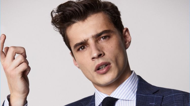 French model Adrien Sahores stars in a stylish shoot from Massimo Dutti.