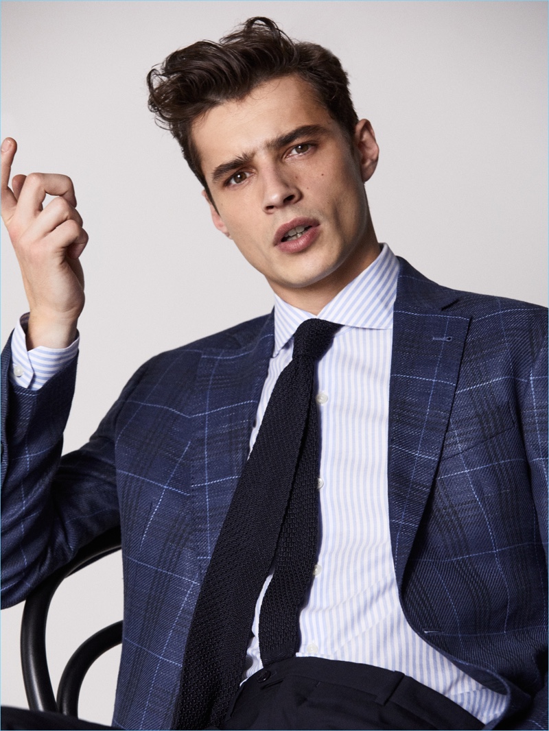 French model Adrien Sahores stars in a stylish shoot from Massimo Dutti.