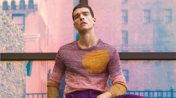 Alexandre Cunha Models Chic Fashions for Glass Men Cover Shoot