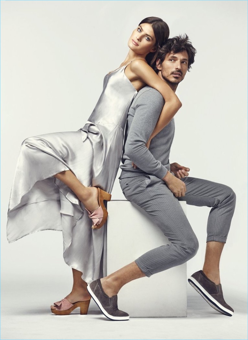 Models Isabeli Fontana and Andres Velencoso front Carmela's spring-summer 2018 campaign.