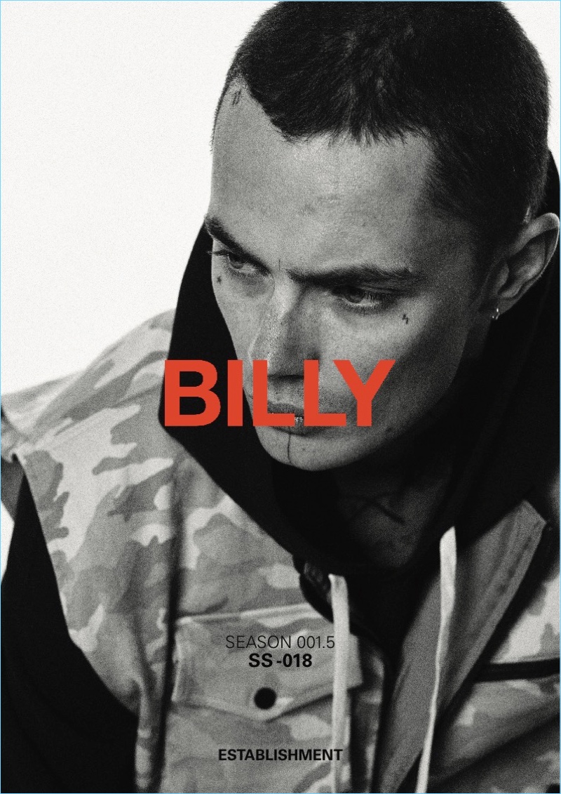 Simon Kotyk is the face of BILLY's spring-summer 2018 collection.