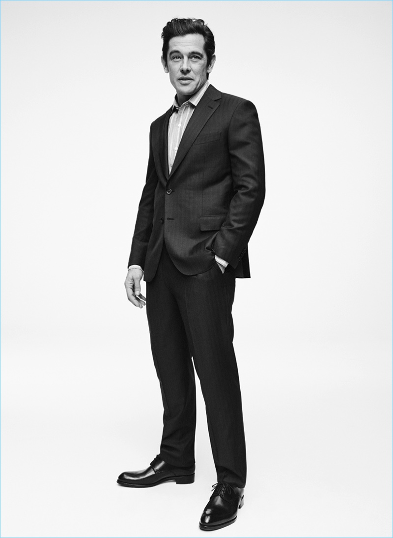 A sharp vision, Werner Schreyer dons a suit by Brioni.