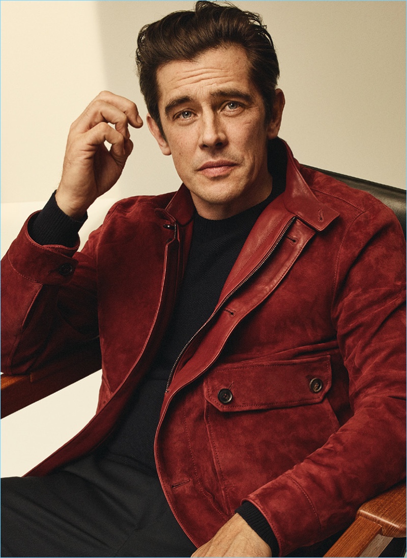 Donning a suede jacket, Werner Schreyer connects with Brioni for spring-summer 2018.