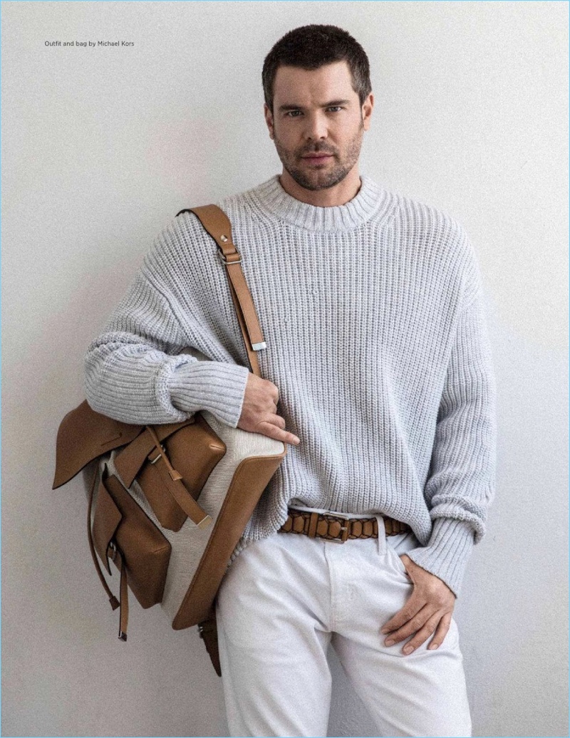 A chic spring vision, Charlie Weber wears Michael Kors.