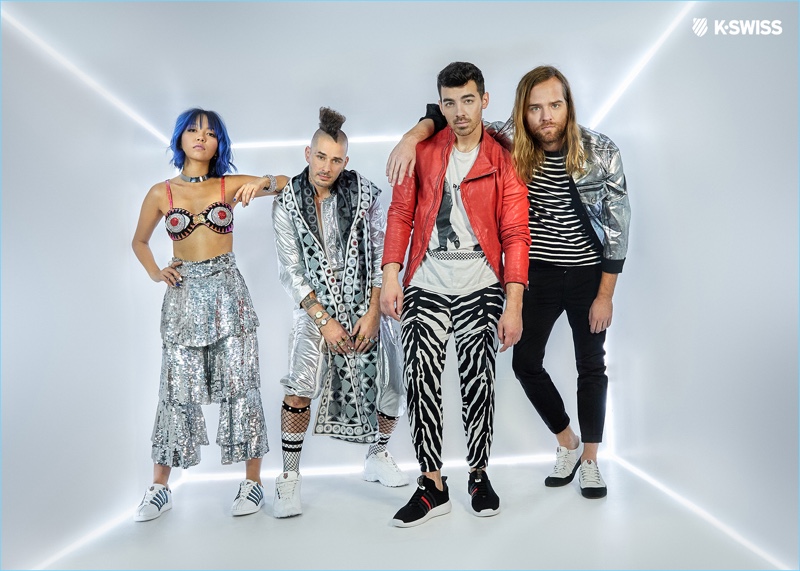 DNCE stars in a new campaign to launch its exclusive capsule collection with K-Swiss.