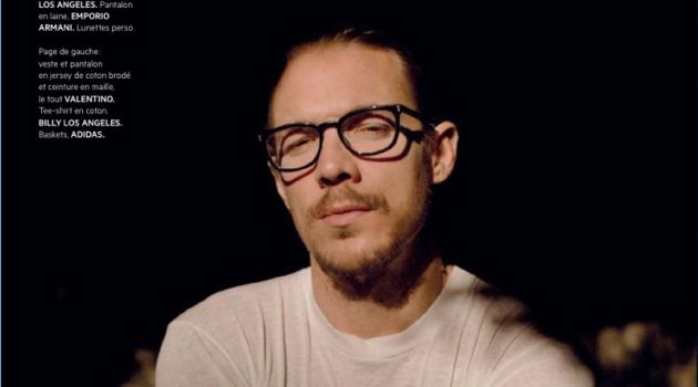 Diplo Covers L'Officiel Hommes Paris, Talks Radio Station A smart vision, Diplo wears a Billy Los Angeles t-shirt and Emporio Armani pants.