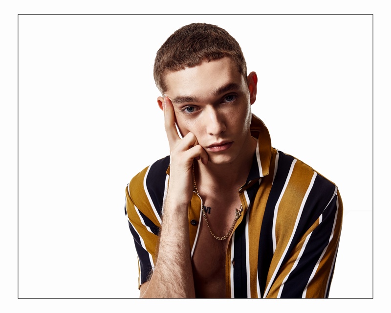 Model Sonny Walker wears spring fashions from Topman.