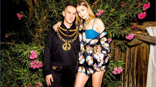 H&M Announces Moschino Design Collaboration Jeremy Scott and Gigi Hadid wear looks from the H&M x Moschino collaboration collection.