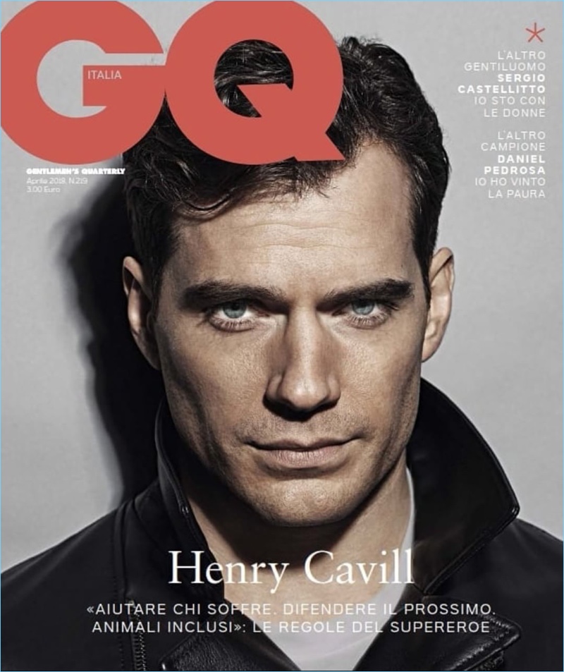 Henry Cavill covers the April 2018 issue of GQ Italia.