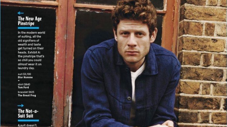 James Norton Sports Sharp Spring Style for GQ Shoot