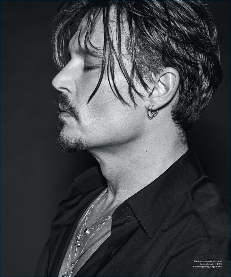 Delivering a side profile, Johnny Depp graces the pages of Modern Luxury.