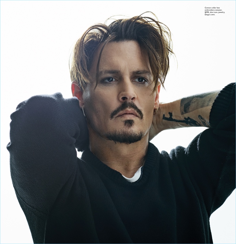 Wearing Dior Homme, Johnny Depp is front and center. » Johnny Depp Covers Modern Luxury, Talks Captain Jack Sparrow Wearing Dior Homme, Johnny Depp is front and center.