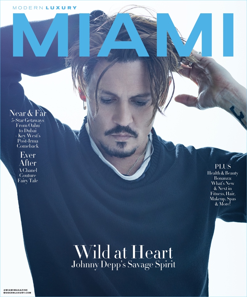 Actor Johnny Depp covers Modern Luxury Miami.