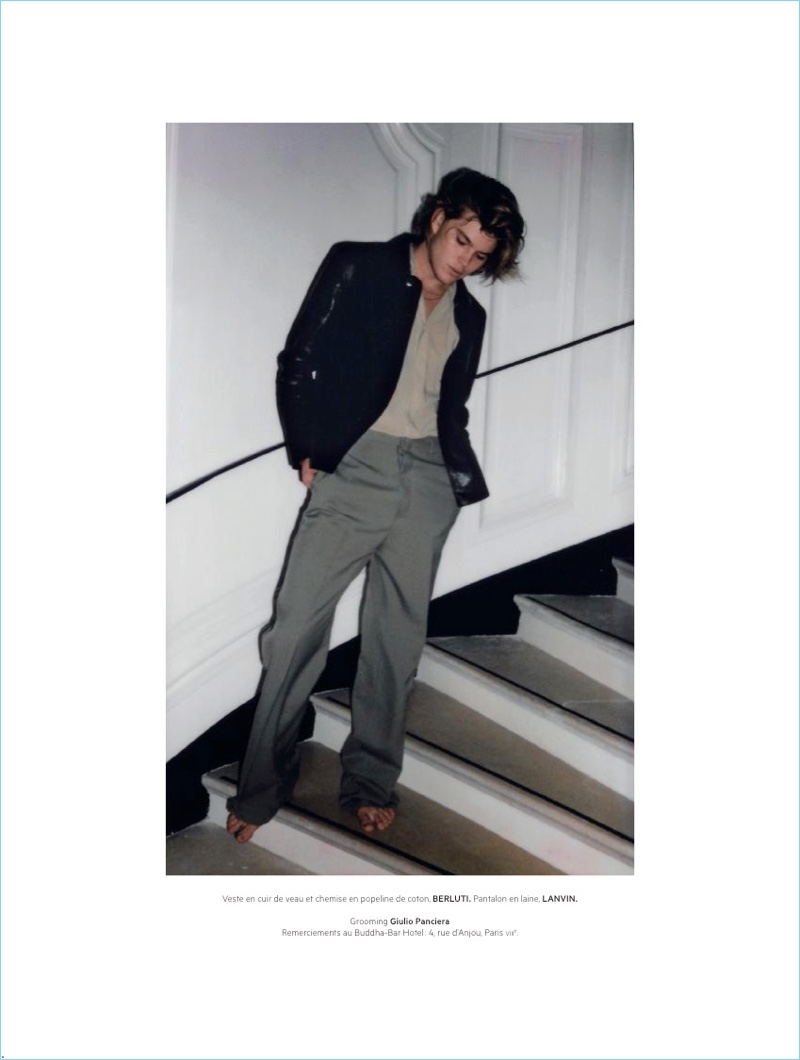 Jordan Barrett 2018 Editorial LOfficiel Hommes Paris 004