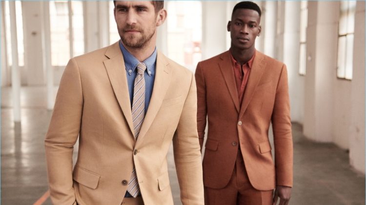 Will Chalker and David Agbodji don sharp suits from Mango Man.