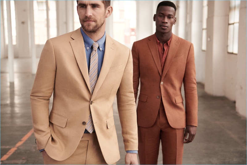 Will Chalker and David Agbodji don sharp suits from Mango Man.