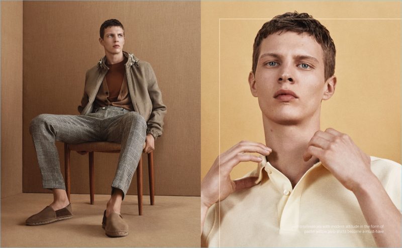 Embracing neutrals, Tim Schuhmacher connects with Massimo Dutti for spring-summer 2018.