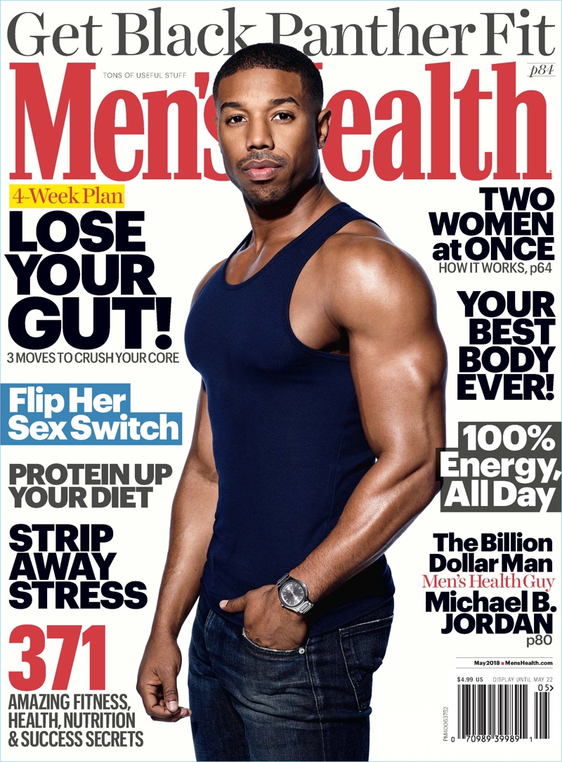 Michael B. Jordan covers the April 2018 issue of Men's Health.