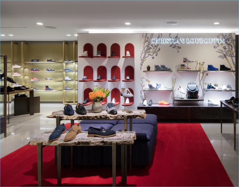 Christian Louboutin shop at Nordstrom Men's Store in New York City.