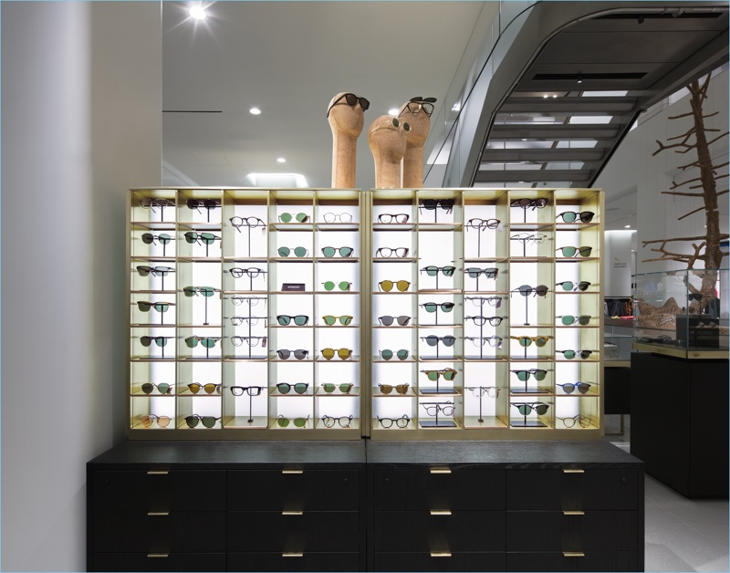 A selection of sunglasses at Nordstrom Men's Store in New York City.