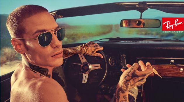 Destination Everywhere: Austin Kellogg & Markel Williams Star in Ray-Ban Campaign Austin Kellogg wears Ray-Ban's Marshal sunglasses for the brand's latest campaign.