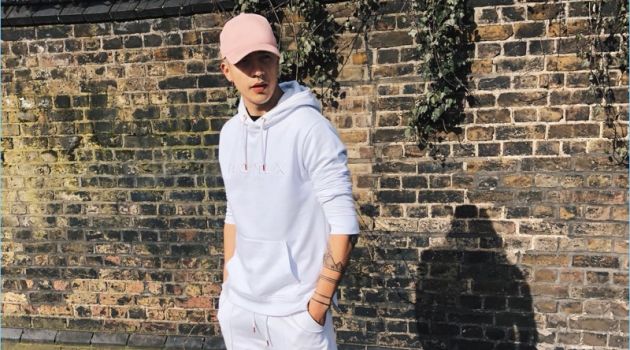 River Island Delivers Activewear with its Concept Collection Iago Faria rocks a cap, hoodie, and sweat shorts from River Island's Concept collection.