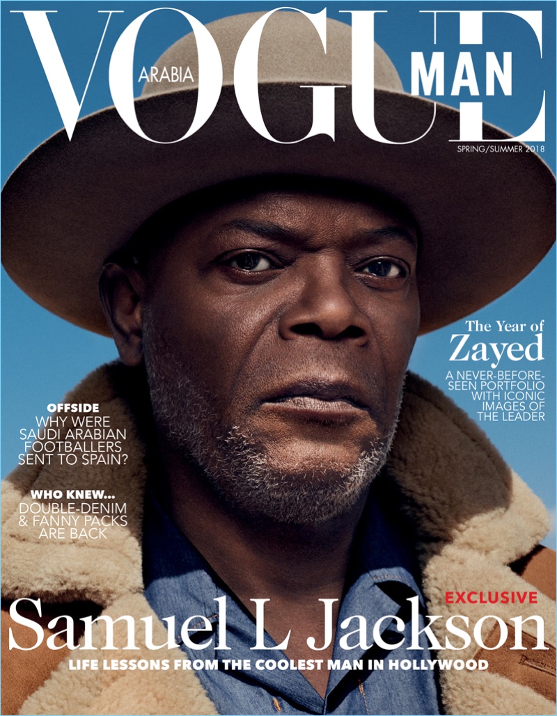 Samuel L. Jackson covers Vogue Man Arabia.