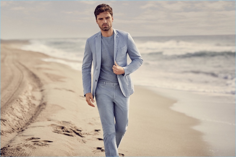 A chic vision, Sebastian Stan fronts BOSS' "Summer of Ease" campaign.