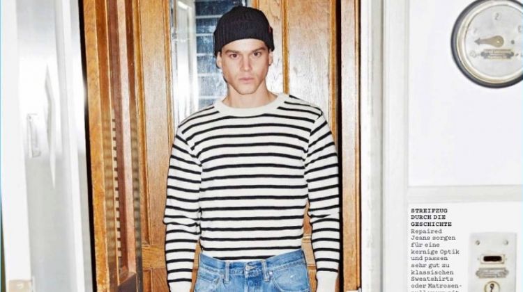 Sidney Wolf Models Workwear-Inspired Looks for Men’s Health Germany