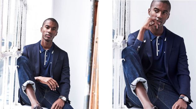 Todd Snyder Shows 4 Ways to Wear the Classic Navy Suit Indigo Dreams: Stick with the suit jacket and embrace an indigo theme. Complement your navy blazer with a polo and dark wash denim jeans.