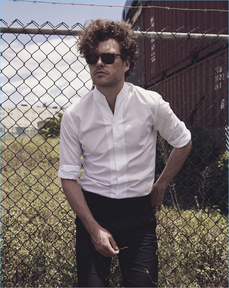 Connecting with GQ Australia, Vance Joy wears Emporio Armani.